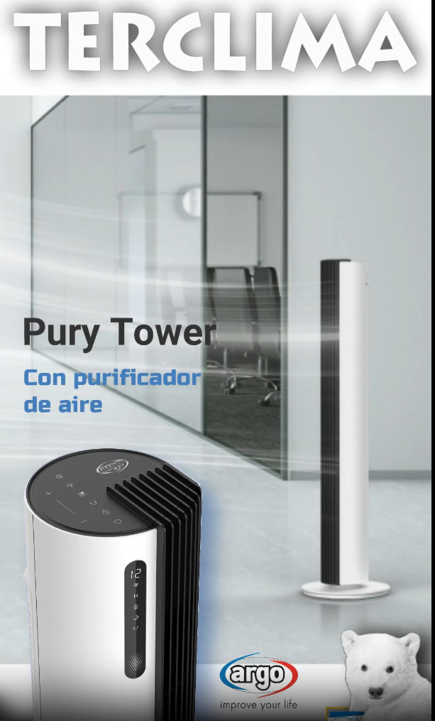 Ventilador de torre. Pury Tower de ARGO